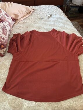 Women's Short Sleeve Relaxed Top - Rust